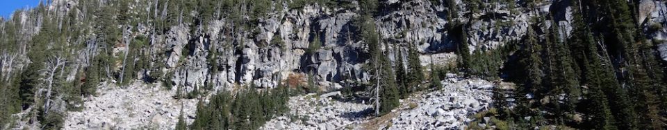 The west face of Peak 8540 (Fitsum Buckthorn Divide) viewed from Lake 7195. John Platt Photo