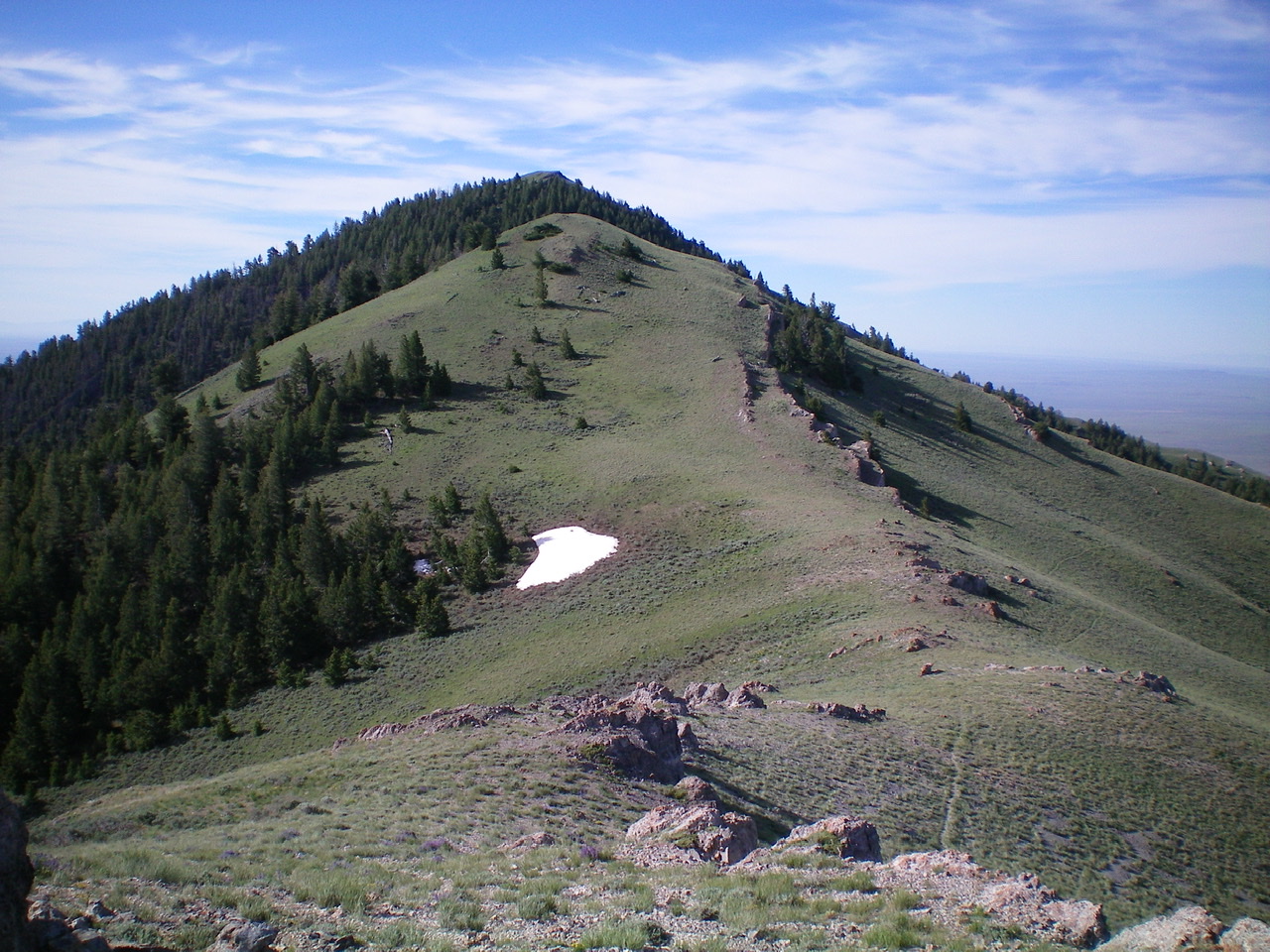 The North Ridge of Peak 8383 as viewed from the saddle at the base of the ridge. Livingston Douglas Photo