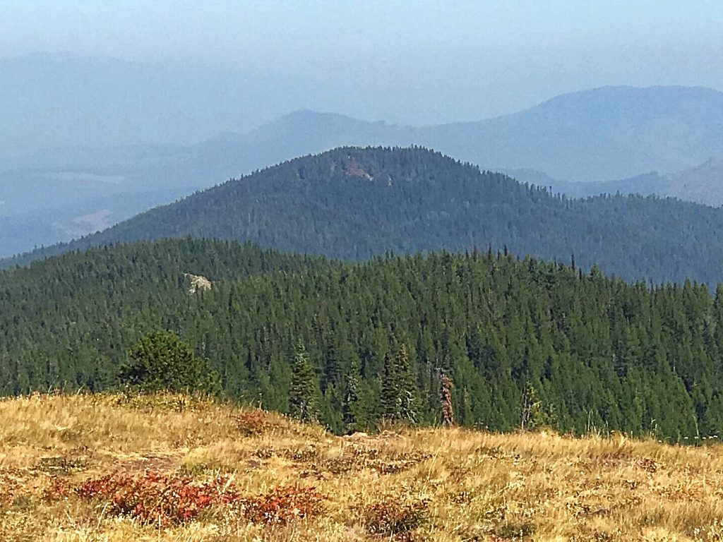 Prospect Peak viewed from North Chilco Peak. The south ridge is on the right.