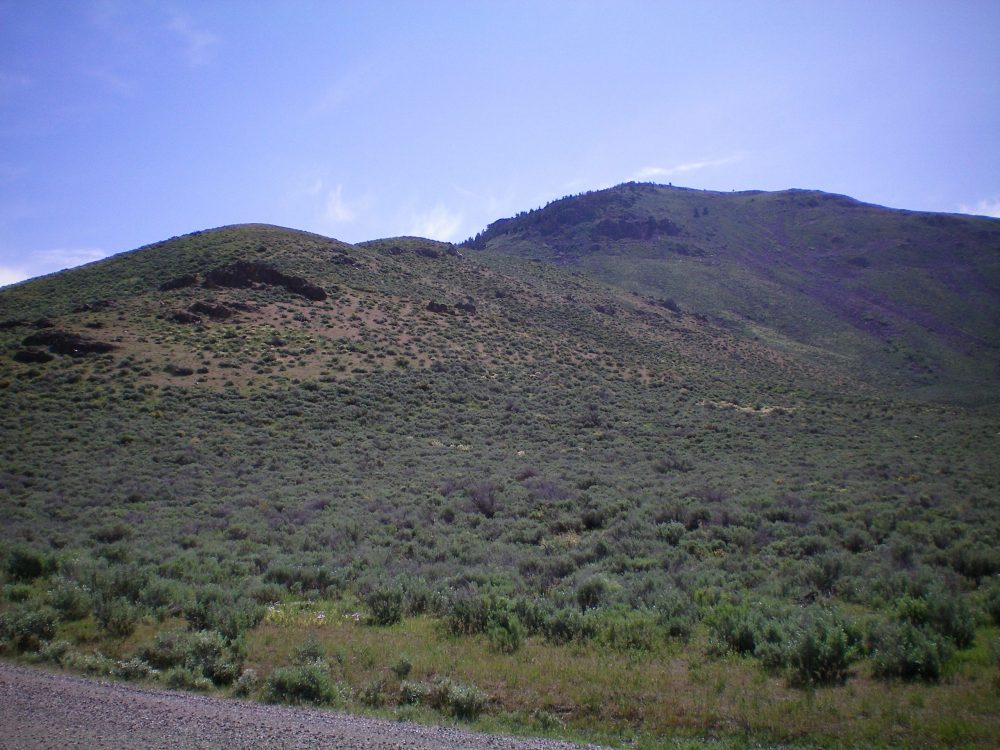 The West Ridge of Pine Mountain as viewed from Fish Creek Road. Livingston Douglas Photo
