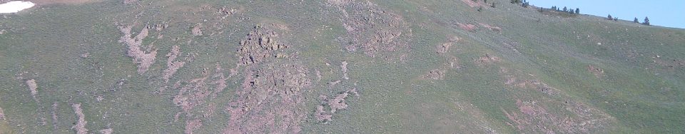 The East Face of Pine Mountain as viewed from Peak 6667. Livingston Douglas Photo