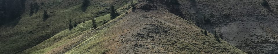 The summit viewed from the northwest ridge.