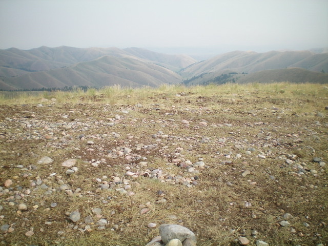 Looking north at the Middle Modoc Valley (descent route) from the summit of Peak 8860. Livingston Douglas Photo