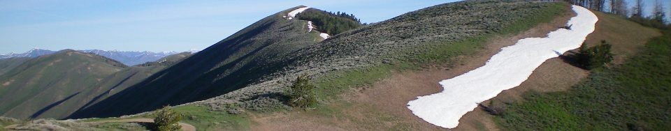 Peak 7921 (dead-center) and its Southeast Ridge as viewed from the base of the West Ridge of Bell Mountain. Livingston Douglas Photo