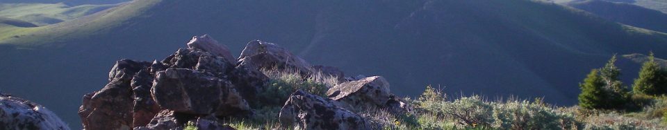Gentle Peak 6667 (in the middle of the photo) as viewed from the summit of Pine Mountain. Livingston Douglas Photo