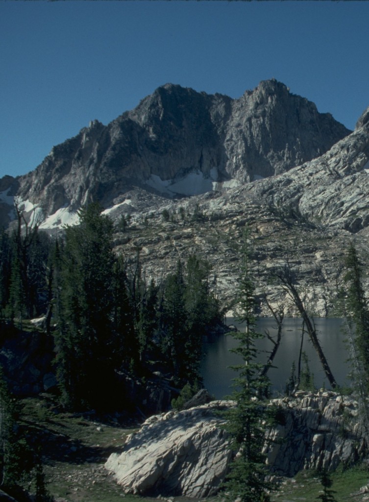 Elk Peak from the Upper Redfish Lakes.