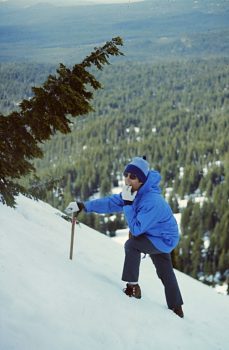 Climbing the north face of Union Peak. Dave Panebaker Photo