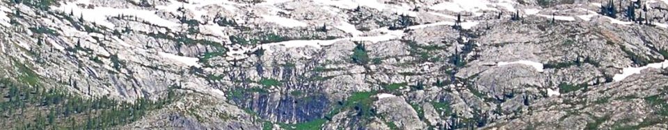 This ridge between Cove Lakes and Canteen Creek has a high point of 7,623 making it one of the higher points in the Selway Crags. Routes to the summit can as hard or as easy as one likes. August 2008. Mike Hays Photo