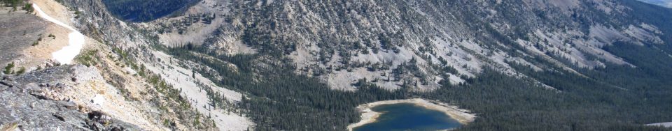 Little Mill (Mill Mtn. is on the left). The SW Ridge ascends from the saddle NW of Mill Lake. Judi Steciak Photo