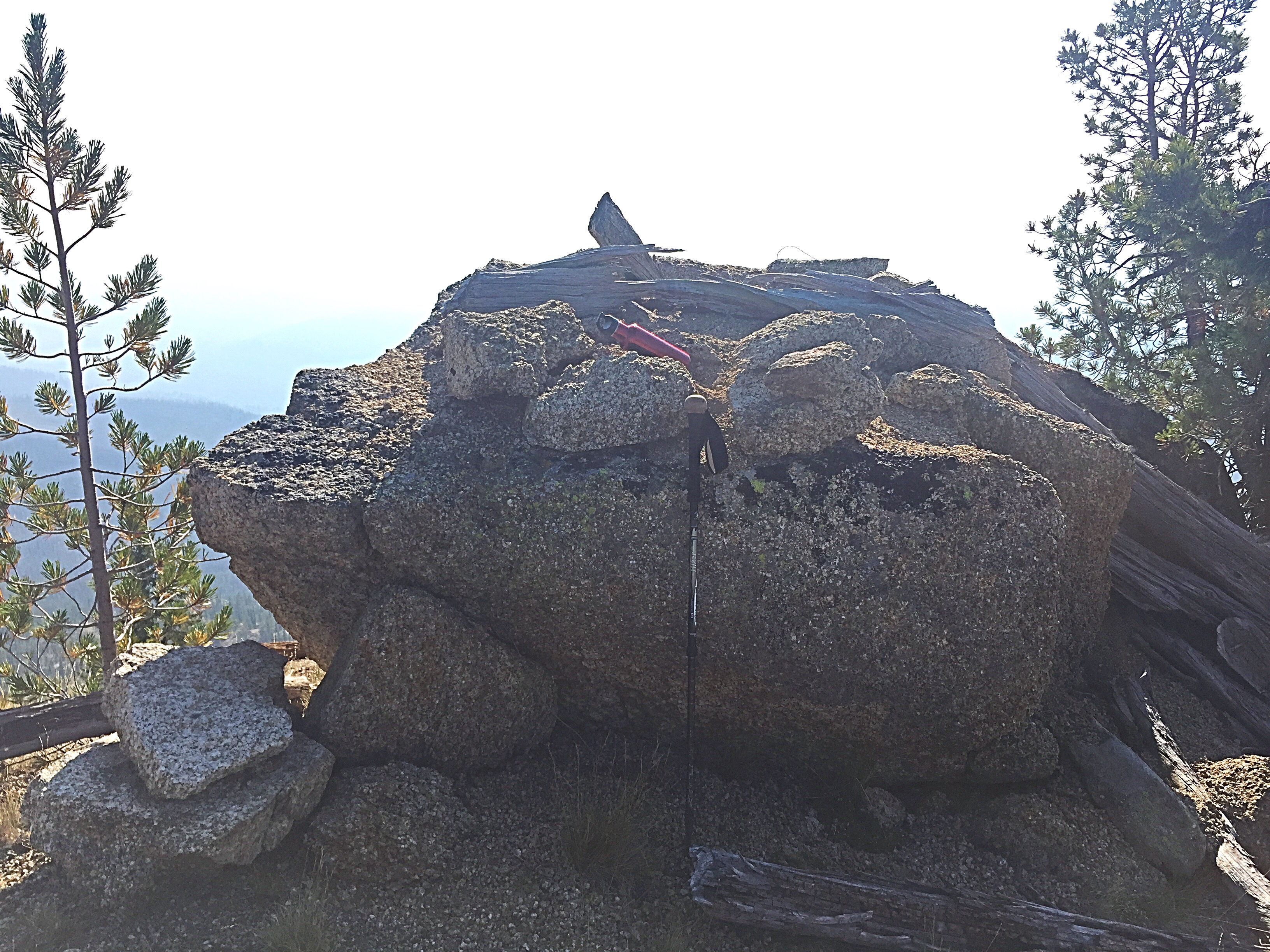 The summit rock.
