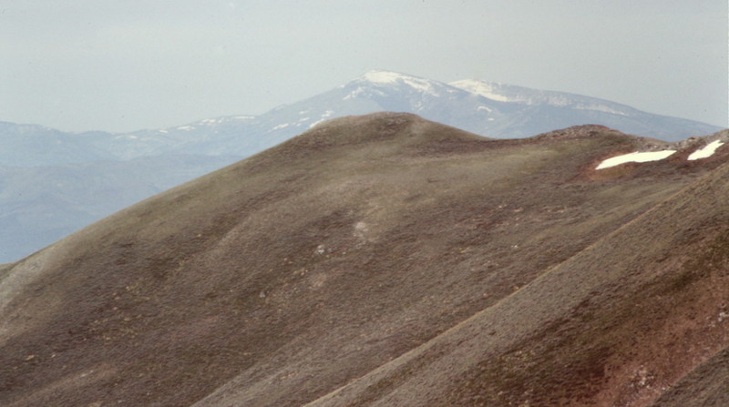 Looking west from the Black Pine Crest to Cache and Independence Peaks in the Albion Range.