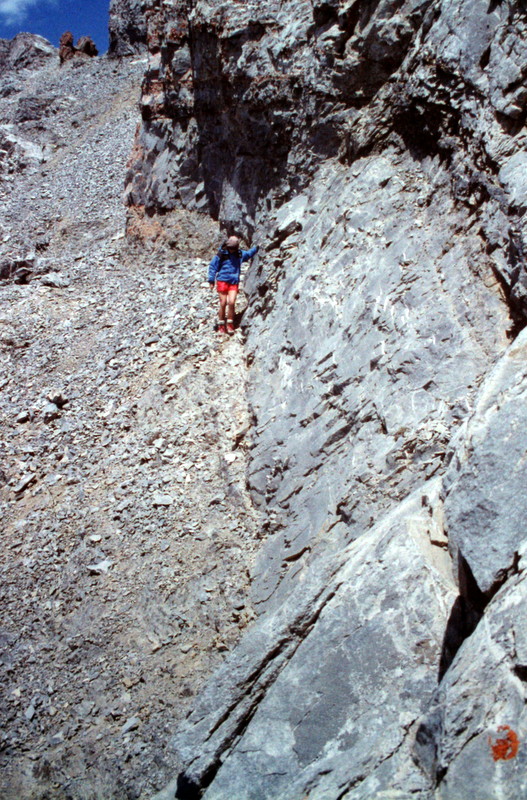 The footing is fair along this part of the route.