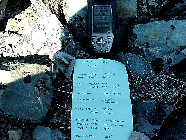 Photo of summit register