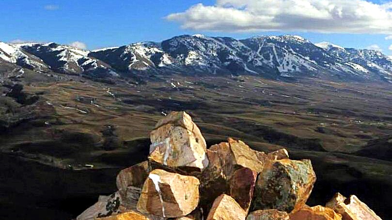 Looking toward Bonneville Peak and the Portneuf Range from the summit of Inkon Peak. Mandella Photo
