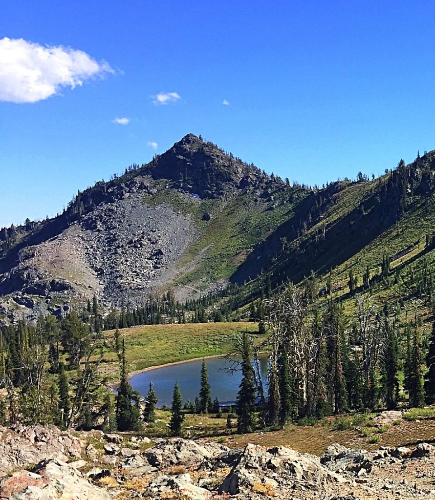 Pyramid Peak from Purgatory Saddle.