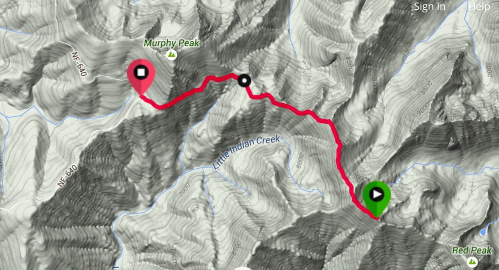 My GPS track for the return trip.