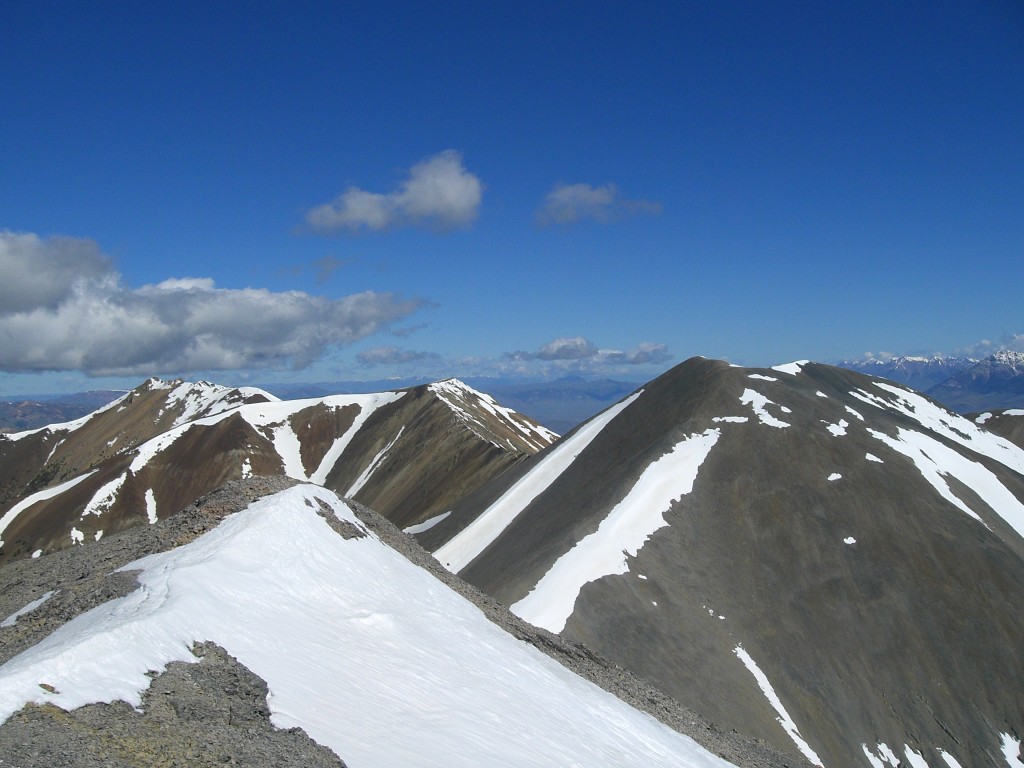 The White Knob 11ers from the summit of Shelly. Matt Durrant Photo.