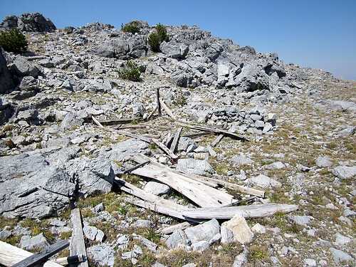 The tent cabin, with trail to summit in background? Ray Brooks Photo